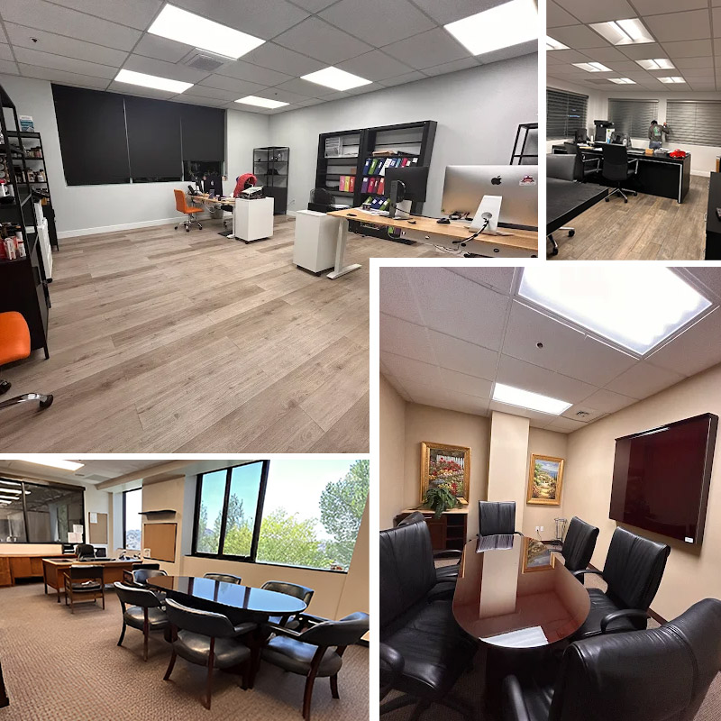 Clean and organized office desk in a professional workspace