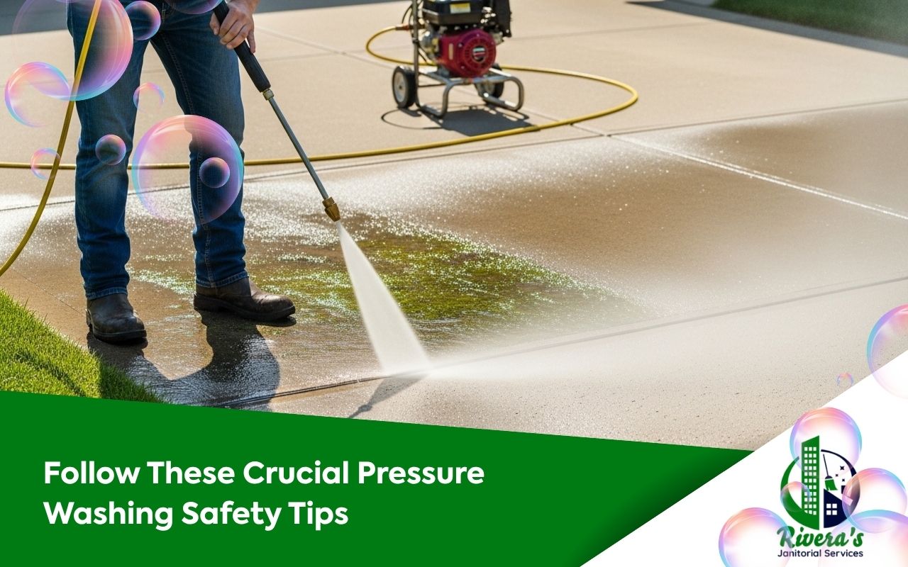 Protective gear used for pressure washing safety tips