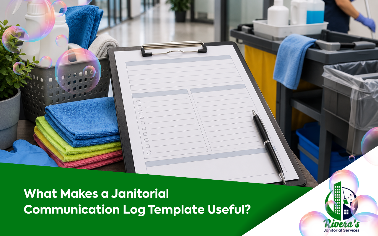 Janitorial communication log template used by a cleaning team